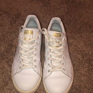 White & Gold Adidas Stan Smith